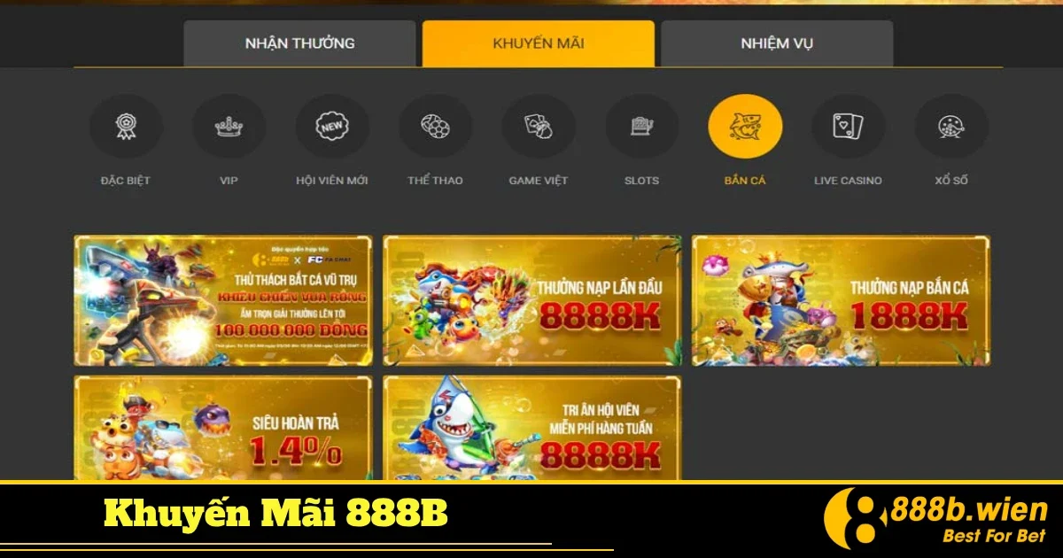 Khuyến Mãi 888B - Săn Ưu Đãi Đặc Biệt Từ Nền Tảng Giải Trí 1 Các chương trình khuyến mãi 888B đang diễn ra bạn không nên bỏ lỡ
