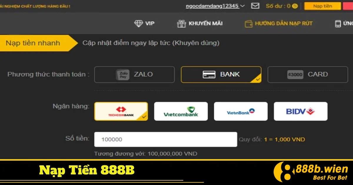 Chuyển khoản ngân hàng