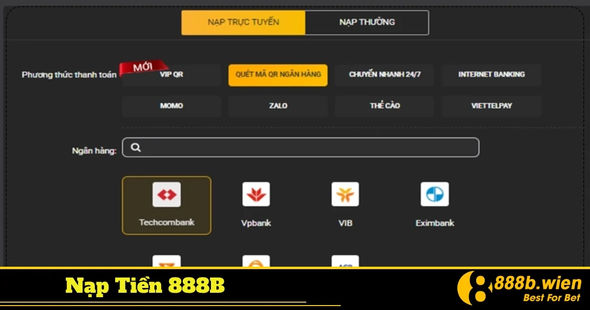 Cách xử lý các lỗi phát sinh khi giao dịch nạp tiền 888B